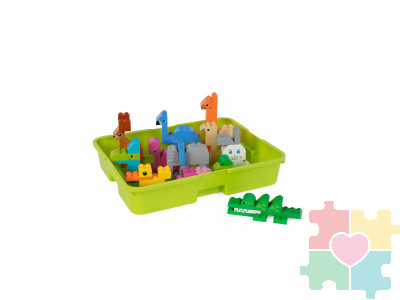 Конструктор МУЛЬТИ Мои первые животные / 96 деталей в системе хранения Игротека