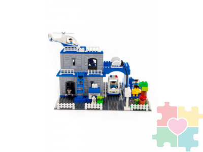 Конструктор МУЛЬТИ Полицейский участок / 131 деталь в системе хранения Игротека