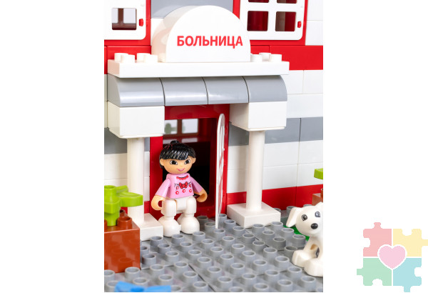 Конструктор МУЛЬТИ Больница / 267 деталей в системе хранения Игротека