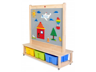 Мобильное развивающее панно для вертикального МУЛЬТИ конструирования / двустороннее