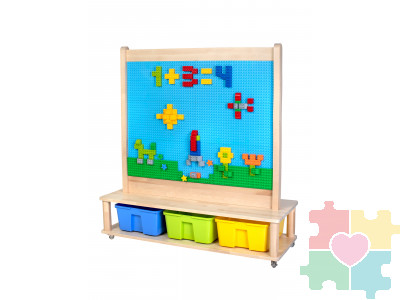 Мобильное развивающее панно для вертикального МУЛЬТИ конструирования / двустороннее