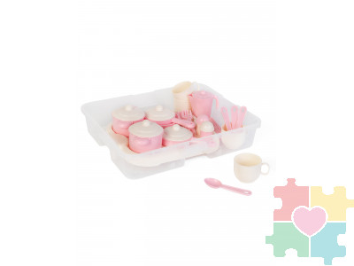 Набор столовой посуды для игры с куклой / 36 предметов в системе хранения Игротека