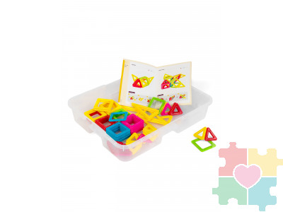 Магнитный конструктор Волшебная геометрия / 60 деталей в системе хранения Игротека