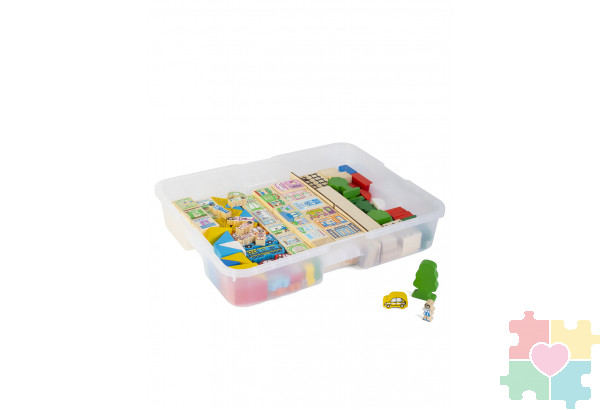 Стеллаж 930 с игровым комплектом Конструирование для детей 4-5 лет / система хранения Игротека