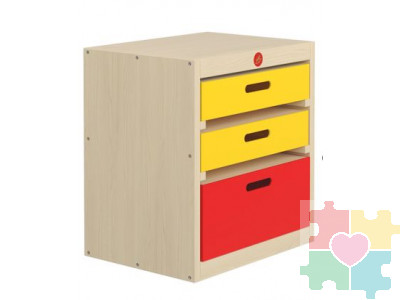 Игровой ЭКО-стеллаж 520 / 3 ящика