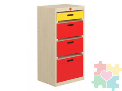 Игровой ЭКО-стеллаж 930 / 4 ящика