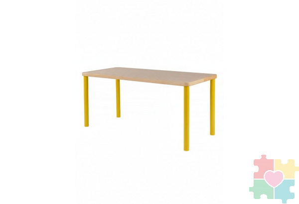 Стол детский двухместный прямоугольный 520 / жёлтый Стол детский двухместный прямоугольный 520 / жёлтый