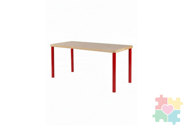 Стол детский двухместный прямоугольный 520 / красный Стол детский двухместный прямоугольный 520 / красный