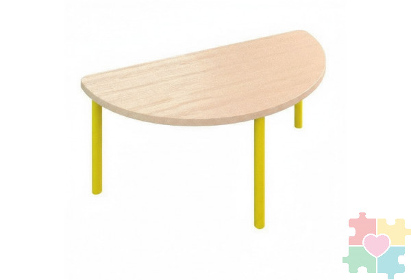 Стол детский полукруглый 520 / жёлтый