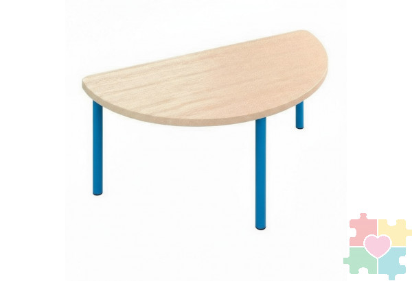 Стол детский полукруглый 520 / синий Стол детский полукруглый 520 / синий