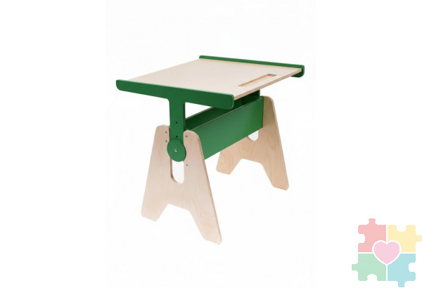 Парта одноместная регулируемая / зеленая