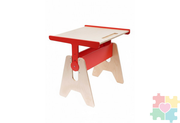 Парта одноместная регулируемая / красная Парта одноместная регулируемая / красная