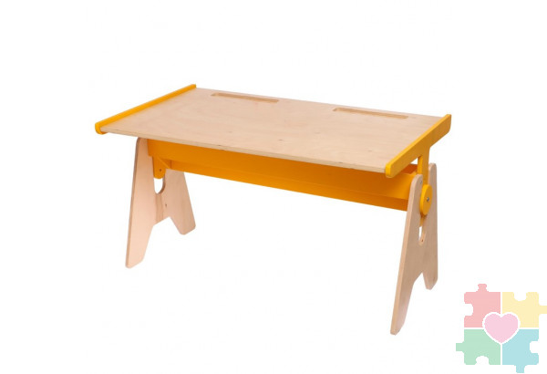 Парта двухместная регулируемая / желтая Парта двухместная регулируемая / желтая