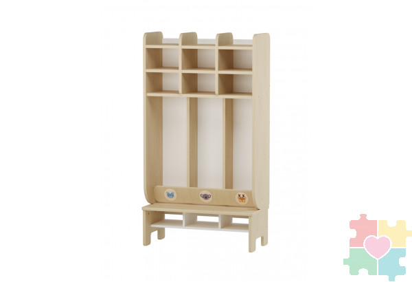 Открытый подвесной шкаф для раздевалки / 3 секции Открытый подвесной шкаф для раздевалки / 3 секции