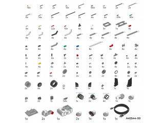 Комплект для занятий робототехникой с пластиковыми боксами для хранения деталей (сборка А45544-00 и А45560-00)