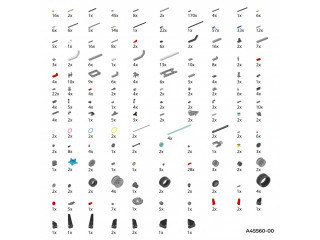 Комплект для занятий робототехникой с пластиковыми боксами для хранения деталей (сборка А45544-00 и А45560-00)