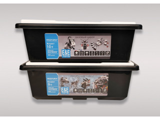 Комплект для занятий робототехникой с пластиковыми боксами для хранения деталей (сборка А45544-00 и А45560-00)