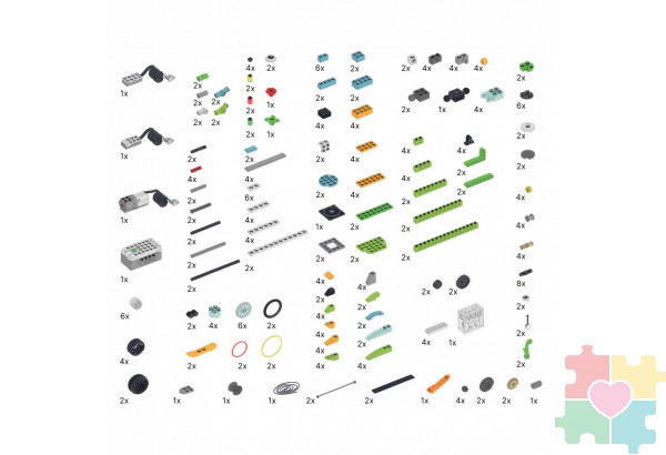 Набор для занятий робототехникой с пластиковым боксом для хранения деталей сборка 45300-00