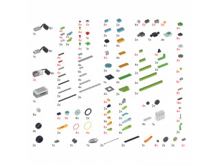 Набор для занятий робототехникой с пластиковым боксом, дополнительным мотором, зарядным устройством, аккумуляторами и запасным набором деталей (сборка 45300-02)