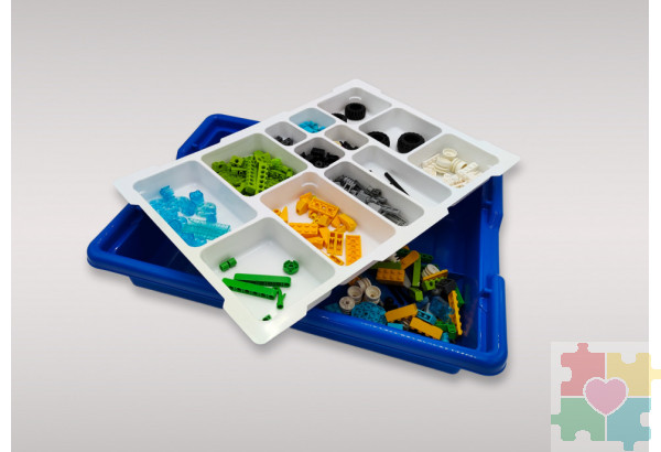 Набор для занятий робототехникой с пластиковым боксом для хранения деталей (45300 home)