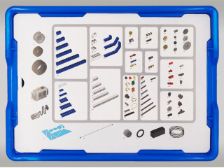 Набор для занятий робототехникой с пластиковым боксом для хранения деталей (сборка А9686-00)
