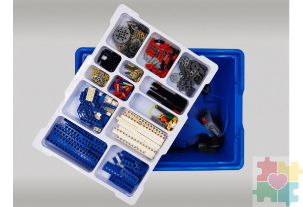 Набор для занятий робототехникой с пластиковым боксом для хранения деталей (сборка А9686-00)