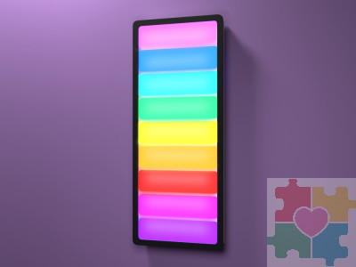 Светозвуковая панель "Лестница света" (9 ячеек)