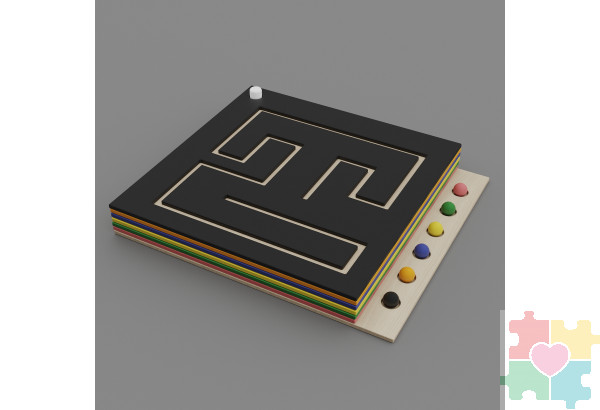 Комплект лабиринтов на досочках (шарики в комплекте)