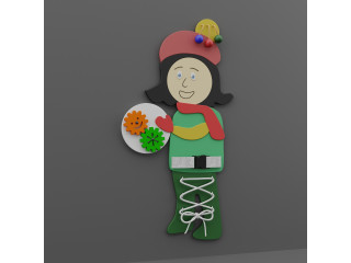 Комплексное настенное решение на тему зимы