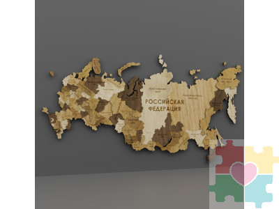 Настенная панель в виде карты нашей России